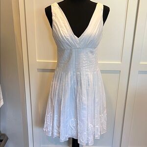 Suzi Chin for Maggy Boutique White Midi Dress Size 2